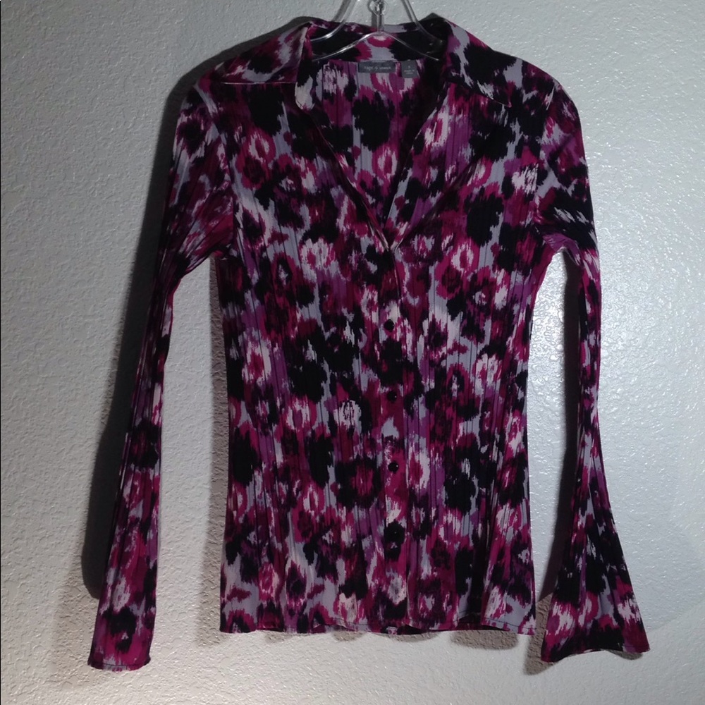 FINAL MARKDOWN Ladies' apt. 9 Stretch LS Crinkle Blouse (small)
